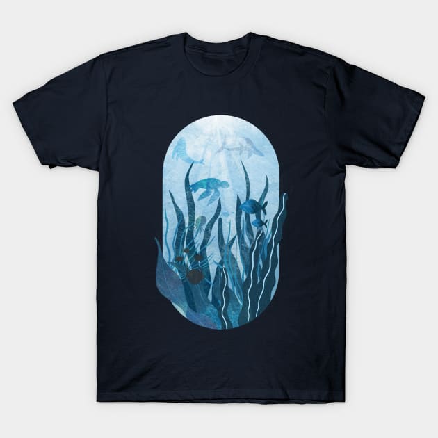 Underwater sea life ocean life water creatures T-Shirt by Arch4Design